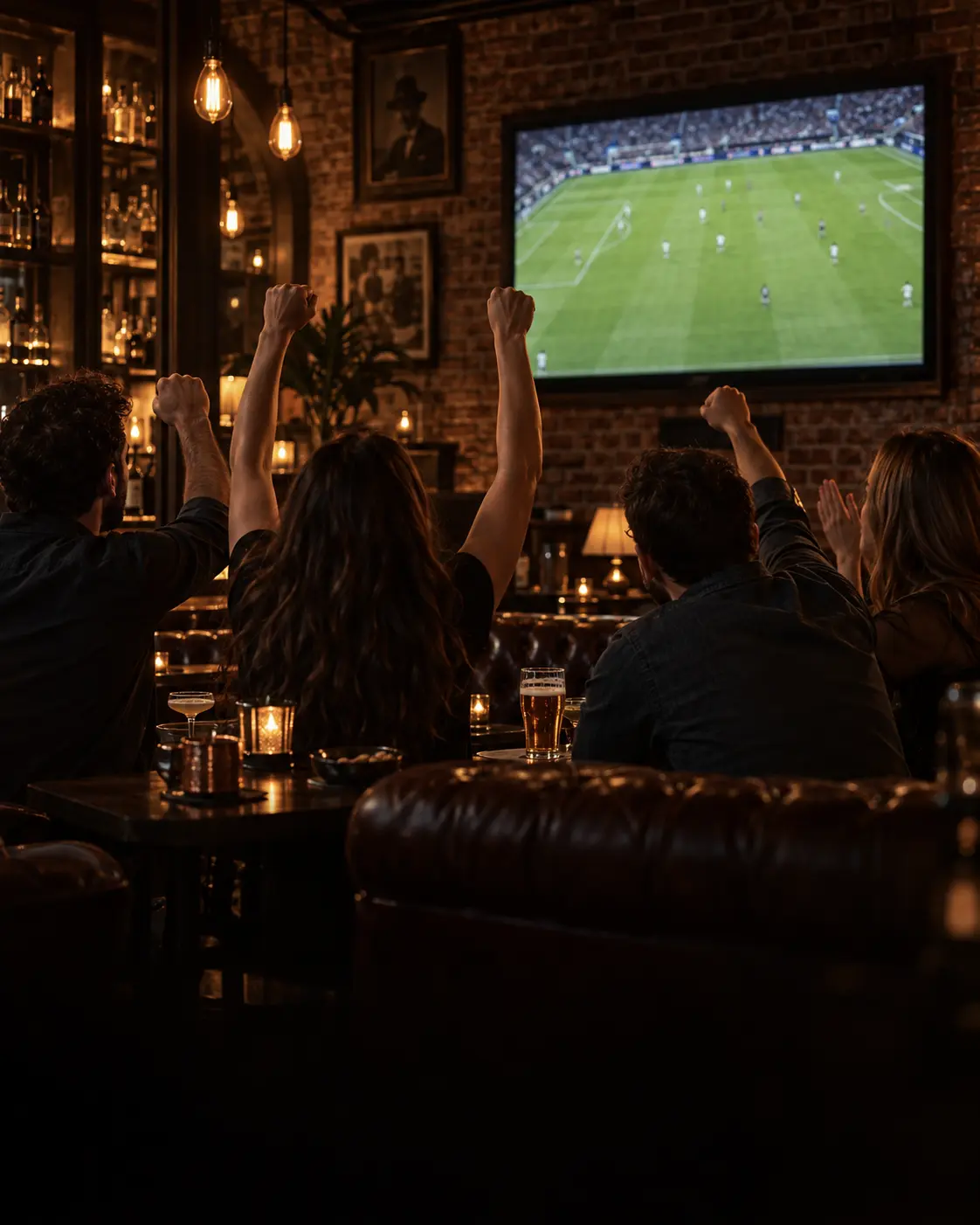 Soirée de diffusion d’un match dans une ambiance de bar prohibition